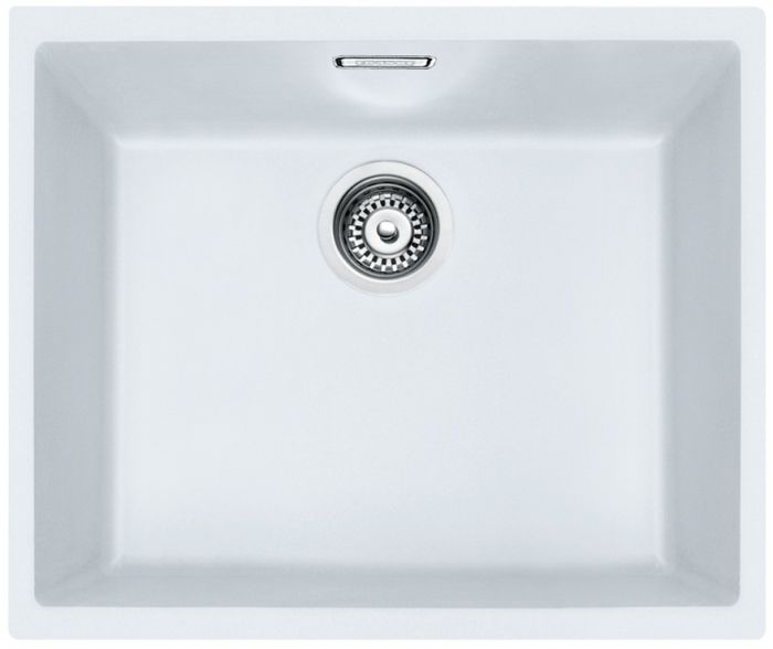 Кухонна мийка Franke Sirius, тектонайт, врізна, без крила, чаша-1, 525х440х200, SID 110-50, біла