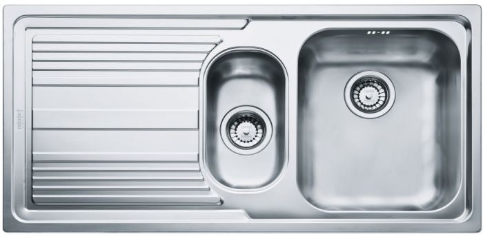 Мийка кухонна Franke Logica, нерж.сталь, прямокутник, з крилом, 1000х500х180мм, чаша - 1,5, врізна, line LLL 651, нерж декор
