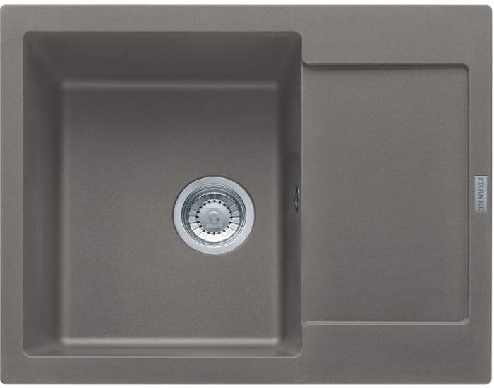 Мийка кухонна Franke Maris, фраграніт, прямокутник, з крилом, 620х500х200мм, чаша - 1, врізна, MRG 611-62, сірий камінь