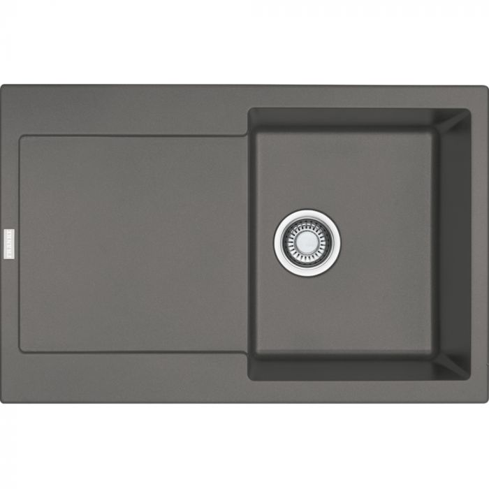 Мийка кухонна Franke Maris, фраграніт, прямокутник, з крилом, 780х500х200мм, чаша - 1, врізна, MRG 611, сірий камінь