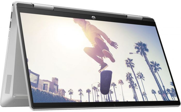 Ноутбук HP Pavilion x360 14-ek2007ua 14" FHD IPS Touch, Intel 3-100U, 8GB, F512GB, UMA, DOS, сріблястий