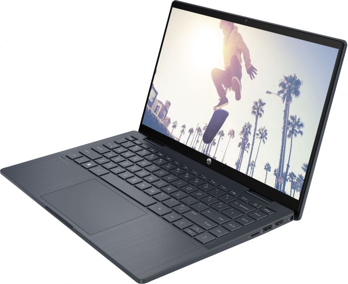 Ноутбук HP Pavilion x360 14-ek2006ua 14" FHD IPS Touch, Intel 3-100U, 8GB, F512GB, UMA, DOS, синій