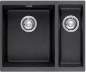 Мийка кухонна Franke Sirius, тектонайт, прямокутник, без крила, 560х435х200мм, чаша - 1,5, під стільницю, SID 160, чорний