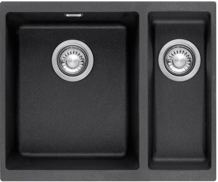 Мийка кухонна Franke Sirius, тектонайт, прямокутник, без крила, 560х435х200мм, чаша - 1,5, під стільницю, SID 160, чорний