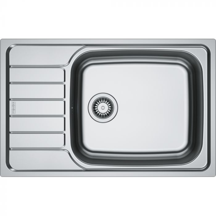 Мийка кухонна Franke Spark, нерж.сталь, прямокутник, з крилом, 780х500х160мм, чаша - 1, врізна, оборотна, SKL 611-78 XL, нерж декор