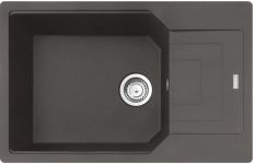 Мийка кухонна Franke Urban, фраграніт, прямокутник, з крилом, 780х500х220мм, чаша - 1, врізна, оборотна, UBG 611-78 XL, сірий сланець