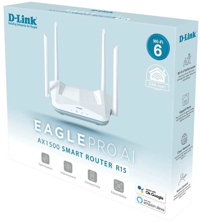 Маршрутизатор D-Link R15 X1500 3xGE LAN, 1xGE WAN