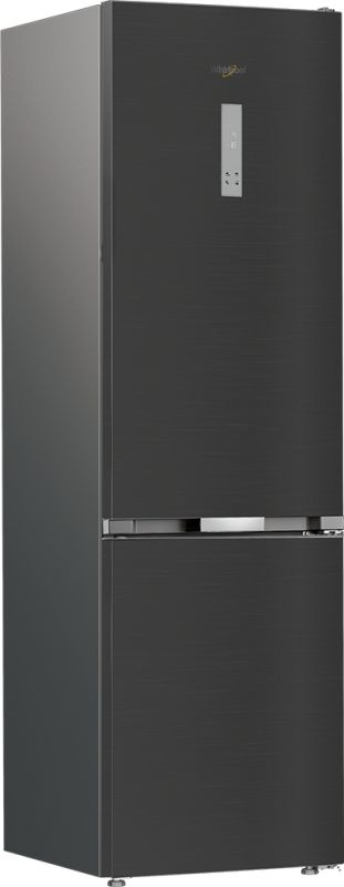 Холодильник Whirlpool з нижн. мороз., 203.5x60х66.3, холод.відд.-231л, мороз.відд.-104л, 2дв., А++, NF, дисплей, інв., зона нульова, сірий