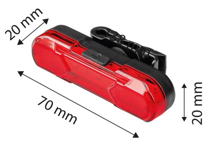 Ліхтар велосипедний Neo Tools задній, 30 люмен, 3Вт, USB, 210мА·год, 4 функцій освітлення, функція STOP, IPX4