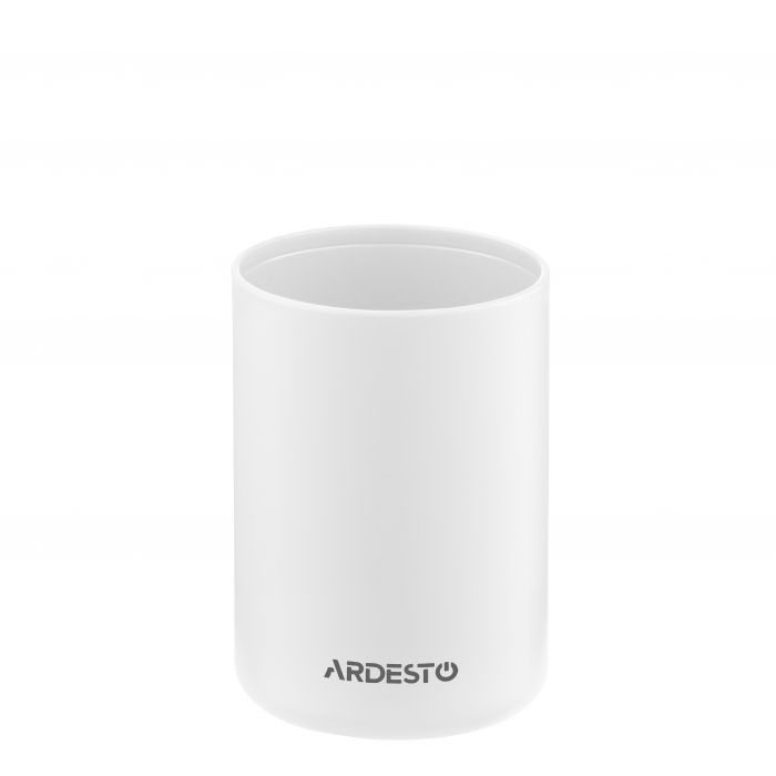 Набір для ванної кмінати Ardesto Minimalism 360мл, 3 предмети, поліпропілен, бамбук, білий