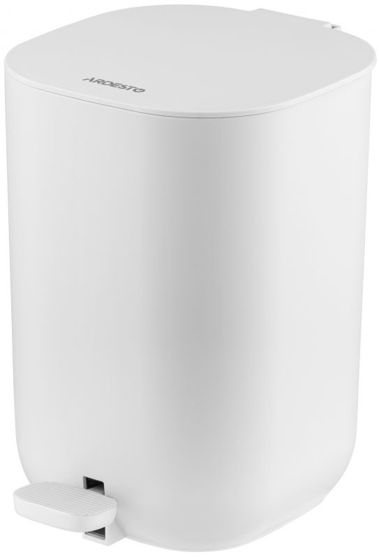 Відро для сміття Ardesto Vigor з педаллю, 3л, поліпропілен, білий