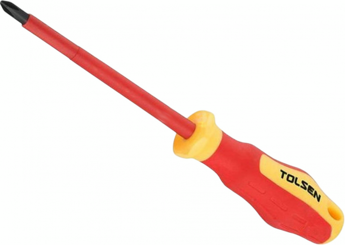Викрутка Tolsen Профі хрестова, діелектрична, РН2х100мм