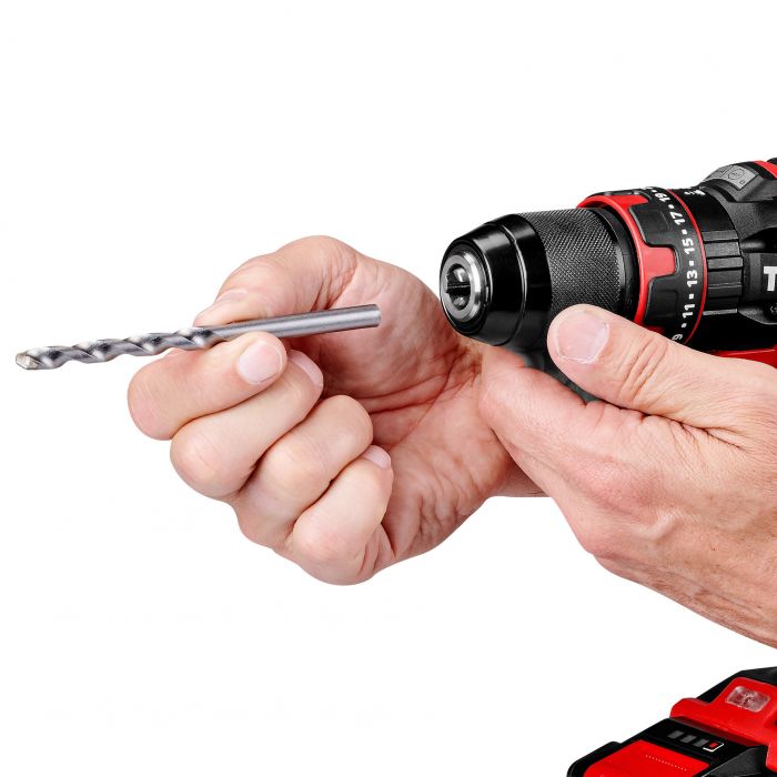 Шурупокрут-дриль ударний акумуляторний Einhell TE-CD 18/44 Li-i (1x2,5Ah), PXC, 18В, акумулятор 2.5 Аг - 1 шт, 44 Нм, 1.59 кг