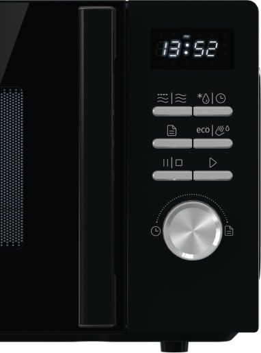 Мікрохвильова піч Gorenje, 20л, електр. керув., 800Вт, гриль, дисплей, 11 програм, чорний