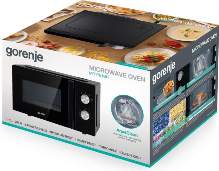 Мікрохвильова піч Gorenje, 17л, мех. керув., 700Вт, чорний