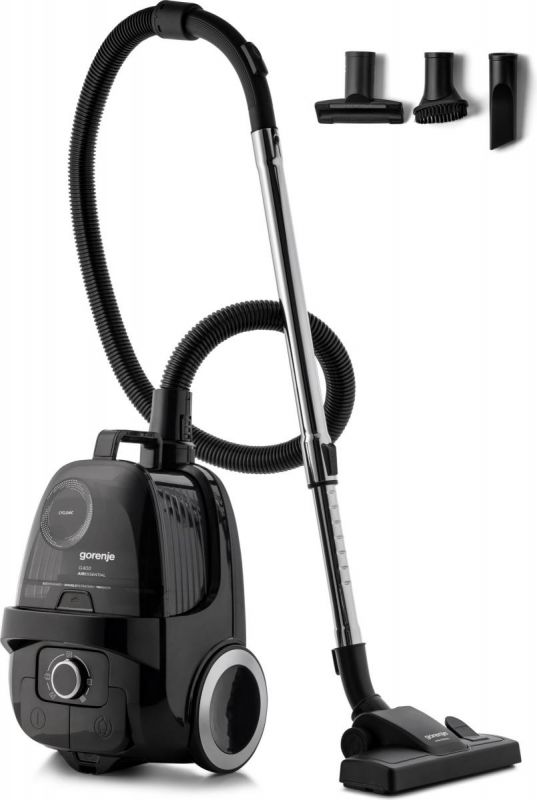 Пилосос Gorenje контейнерний, 800Вт, конт пил -3.3л, HEPA, чорний