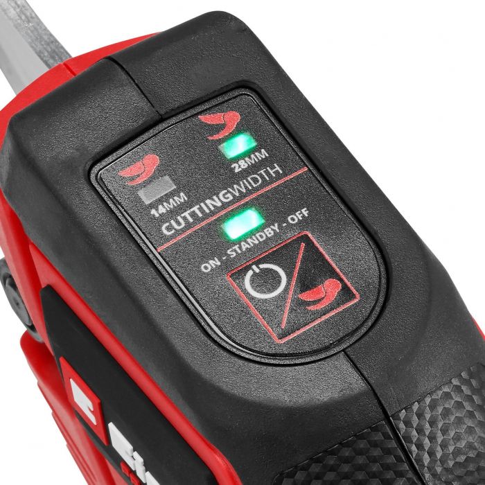 Секатор телескопічний акумуляторний Einhell GP-LS 18/28 Li T BL - Solo, PXC, 18В, безщітковий, товщ. 28/14 мм, сталь SK5, телескоп. ручка, 0.82 кг (без АКБ і ЗП)