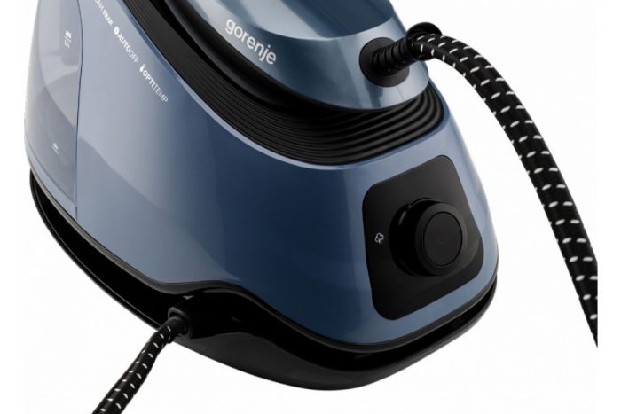 Праска-парогенератор Gorenje, 3000Вт, 1500мл, паровий удар -160гр, дисплей, керам. підошва, синій