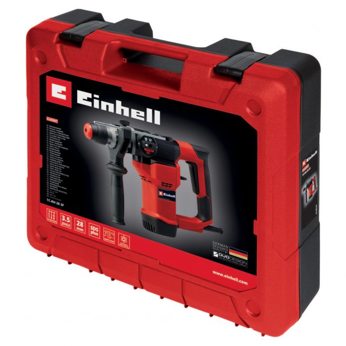 Перфоратор Einhell TC-RH 28 3F, 950 Вт, SDS+, бочковий, 3.5 Дж, 990 об/хв, кейс, 4.77 кг