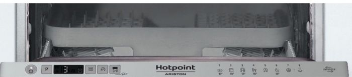 Посудомийна машина Hotpoint вбудована, 10компл., A++, 45см, дисплей, 3й кошик, білий