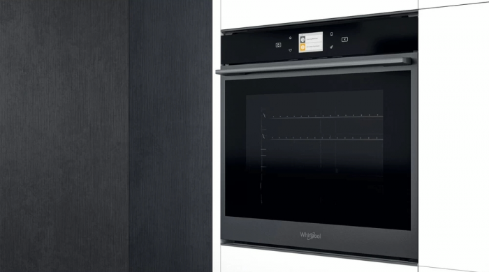Духова шафа Whirlpool електрична, 73л, A+, дисплей, конвекція, телескопічні напрямні, чорний