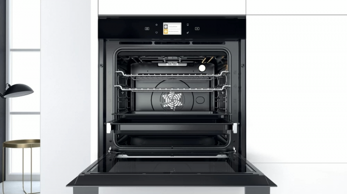 Духова шафа Whirlpool електрична, 73л, A+, дисплей, конвекція, телескопічні напрямні, чорний