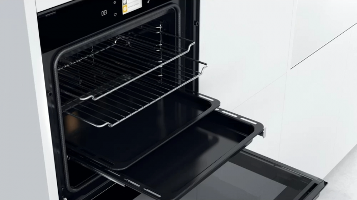 Духова шафа Whirlpool електрична, 73л, A+, дисплей, конвекція, телескопічні напрямні, чорний