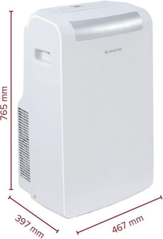 Кондиціонер мобільний Ariston Mobis Plus 10 20м2 on/off 10000BTU 3.1кВт A/- R290 білий