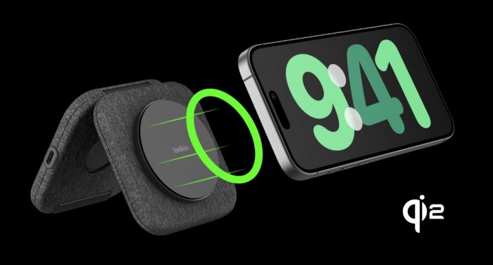 Зарядний пристрій бездротовий Belkin 2в1 15Вт Travel Pad Qi2