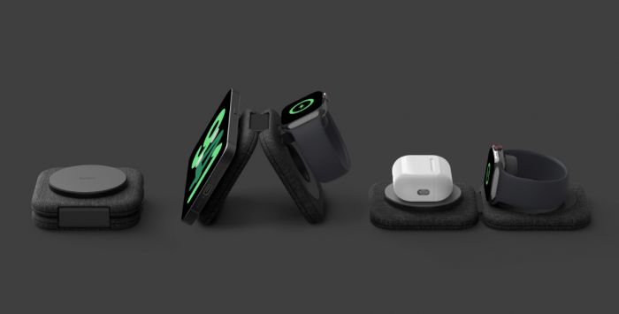 Зарядний пристрій бездротовий Belkin 2в1 15Вт Travel Pad Qi2