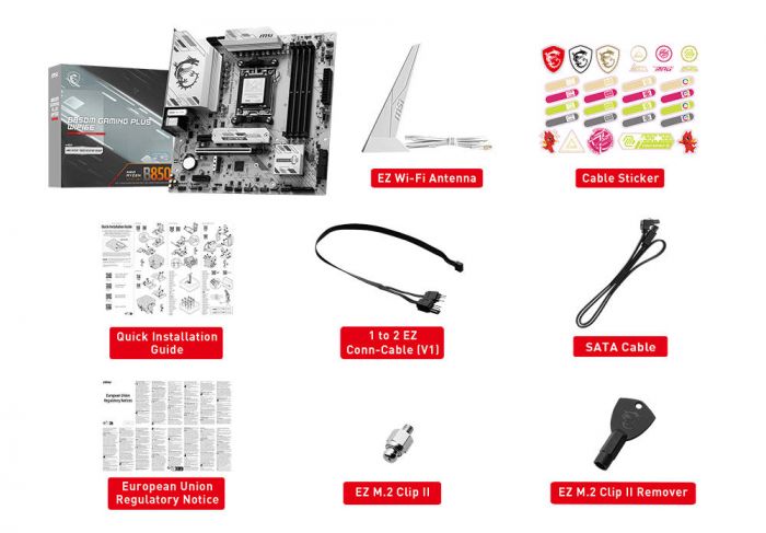 Материнcька плата MSI B850M GAMING PLUS WIFI6E sAM5 B850 4xDDR5 M.2 HDMI DP WiFi BT mATX