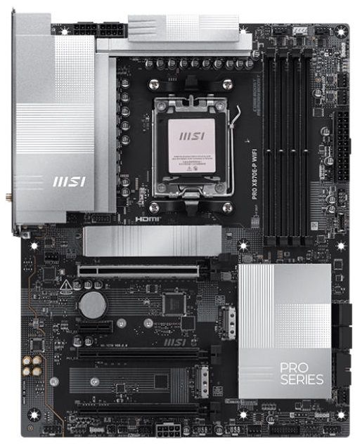 Материнcька плата MSI PRO X870E-P WIFI sAM5 X870E 4xDDR5 M.2 HDMI WiFi BT ATX