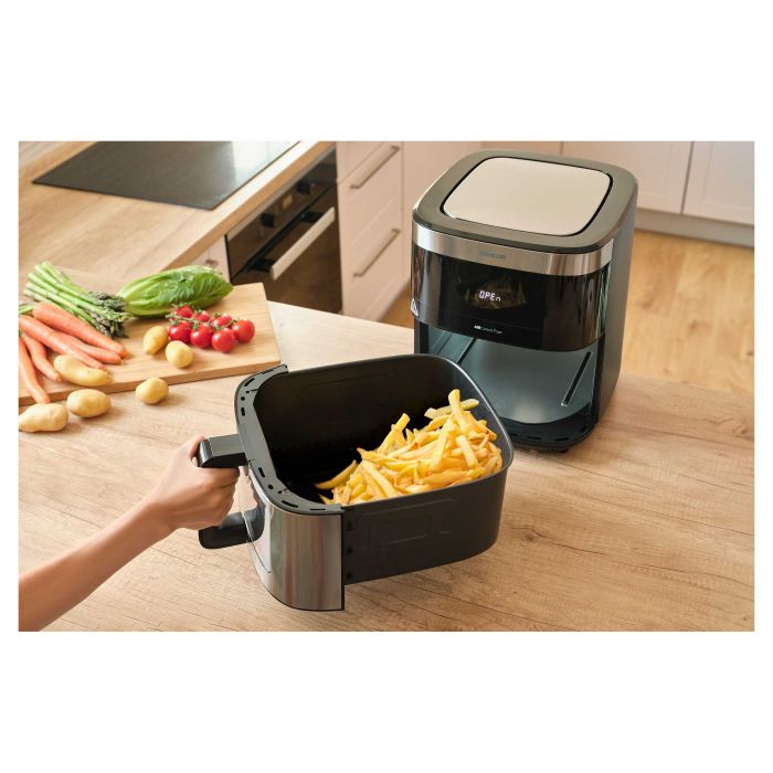 Мультипіч Sencor Vita, 1700Вт, чаша-9л, сенсорне керув., 7 програм, метал/пластик, з віконцем, сіро-чорний