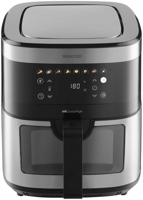 Мультипіч Sencor Vita, 1700Вт, чаша-9л, сенсорне керув., 7 програм, метал/пластик, з віконцем, сіро-чорний