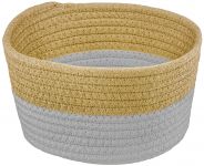 Кошик плетений для зберігання Ardesto Vigor 3.5л, бавовняний шпагат, коричневий, сірий