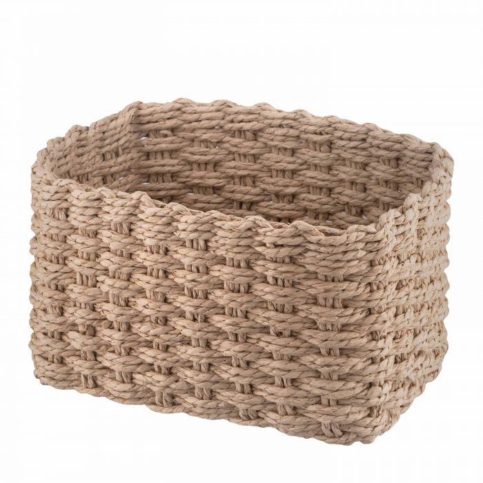 Набір кошиків плетених для зберігання Ardesto Prestigio (3.3/2.2/1.4л), 3 предмети, паперовий шпагат, бежевий