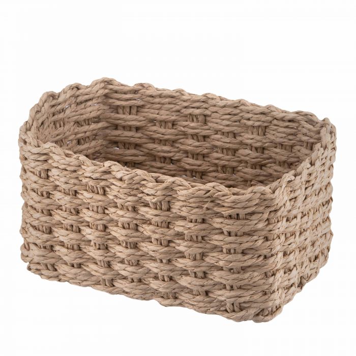 Набір кошиків плетених для зберігання Ardesto Prestigio (3.3/2.2/1.4л), 3 предмети, паперовий шпагат, бежевий