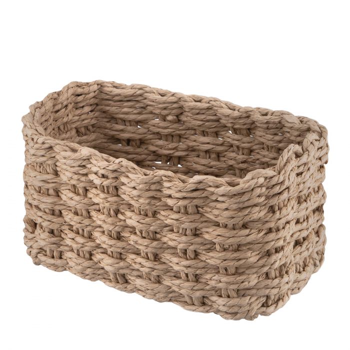 Набір кошиків плетених для зберігання Ardesto Prestigio (3.3/2.2/1.4л), 3 предмети, паперовий шпагат, бежевий