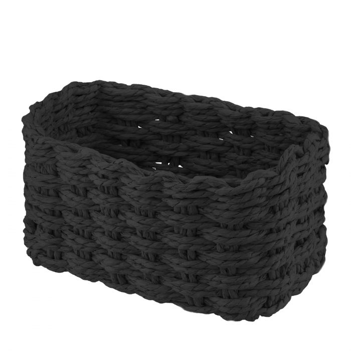 Набір кошиків плетених для зберігання Ardesto Prestigio (3.3/2.2/1.4л), 3 предмети, паперовий шпагат, чорний