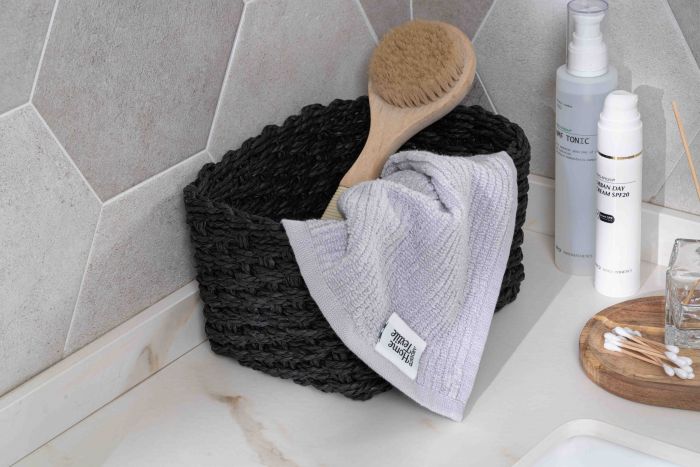 Набір кошиків плетених для зберігання Ardesto Prestigio (3.3/2.2/1.4л), 3 предмети, паперовий шпагат, чорний