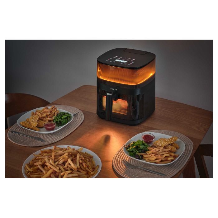 Мультипіч Sencor Vita, 1500Вт, чаша-5л, сенсорне керув., 10 програм, метал/пластик, з віконцем, чорний