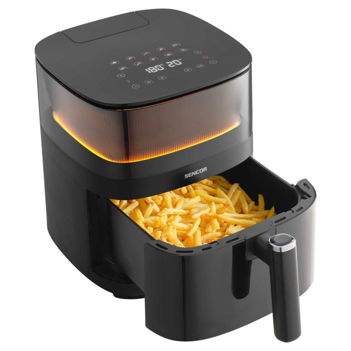 Мультипіч Sencor Vita, 1500Вт, чаша-5л, сенсорне керув., 10 програм, метал/пластик, з віконцем, чорний