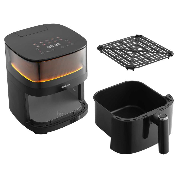 Мультипіч Sencor Vita, 1500Вт, чаша-5л, сенсорне керув., 10 програм, метал/пластик, з віконцем, чорний