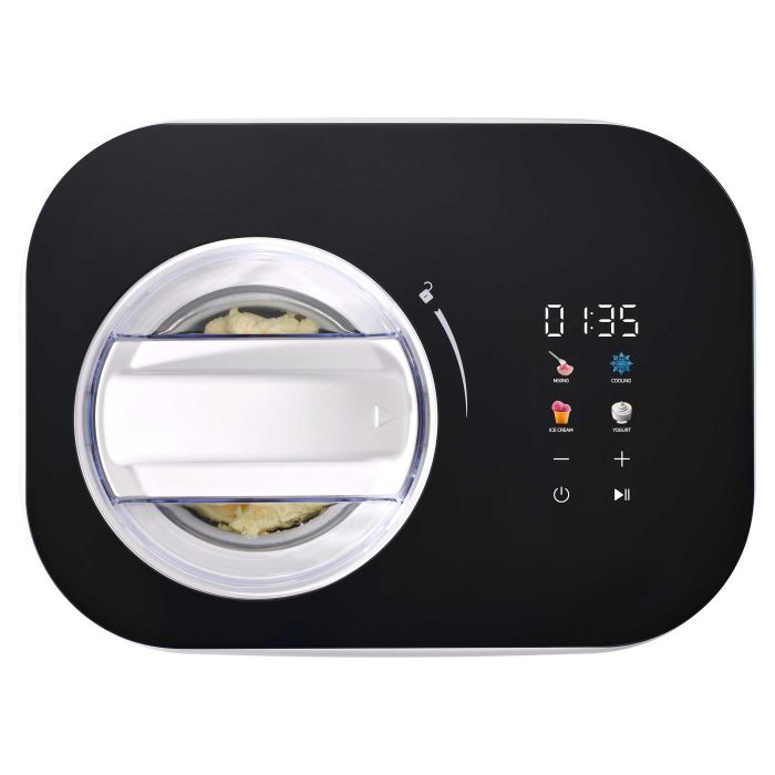 Морозивниця Sencor 100Вт, чаша-1л, час приготув.-60хв, пластик, чорно-білий