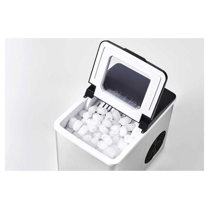 Льодогенератор побутовий Sencor SIM3400SS, 150 Вт, 12 кг/добу, об'єм 1.8л, приготування за 7 хв, 2 розміри льоду, сірий