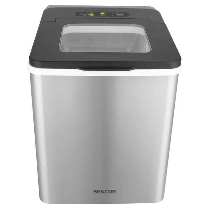 Льодогенератор побутовий Sencor SIM3400SS, 150 Вт, 12 кг/добу, об'єм 1.8л, приготування за 7 хв, 2 розміри льоду, сірий