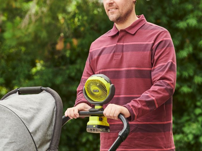 Вентилятор акумуляторний Ryobi ONE+ RCF18-0 18В 3400об·хв 2 швидкості поворотний 0.4кг без АКБ та ЗП