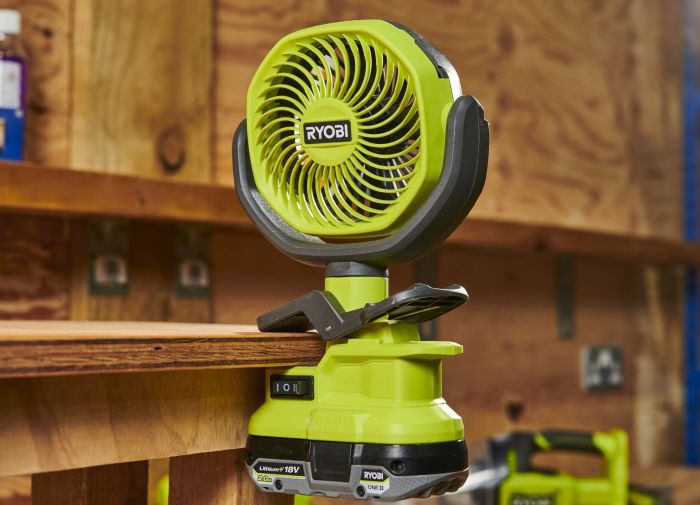 Вентилятор акумуляторний Ryobi ONE+ RCF18-0 18В 3400об·хв 2 швидкості поворотний 0.4кг без АКБ та ЗП