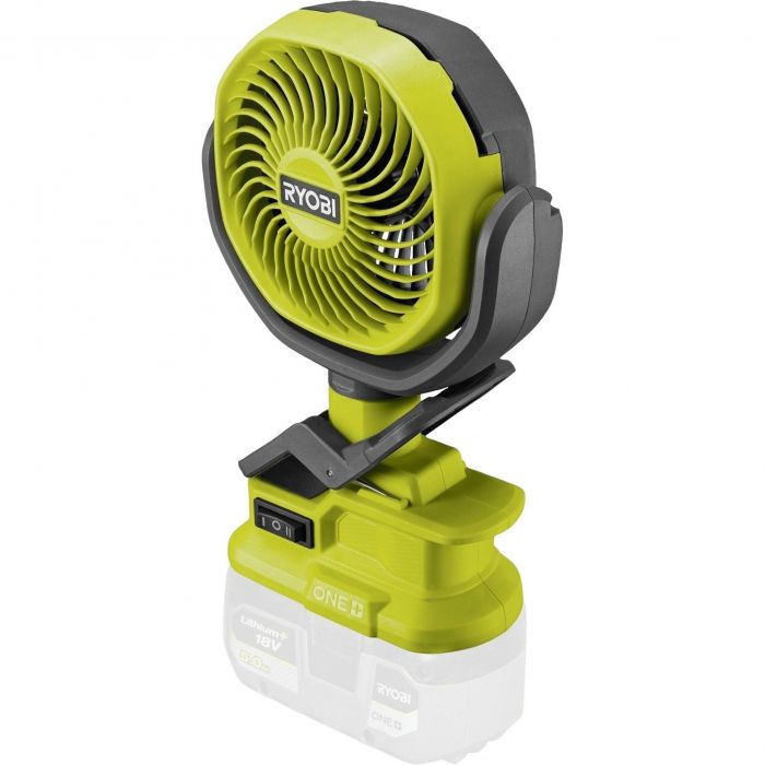 Вентилятор акумуляторний Ryobi ONE+ RCF18-0 18В 3400об·хв 2 швидкості поворотний 0.4кг без АКБ та ЗП