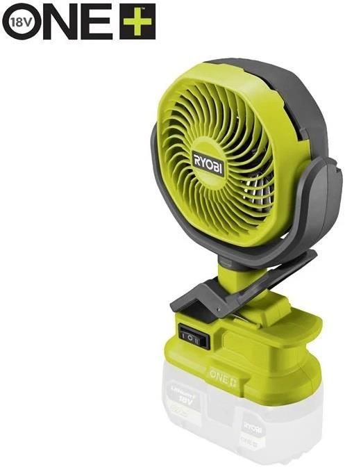 Вентилятор акумуляторний Ryobi ONE+ RCF18-0 18В 3400об·хв 2 швидкості поворотний 0.4кг без АКБ та ЗП